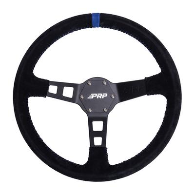 PRP Deep Dish Suede Steering Wheel (Blue) - G121